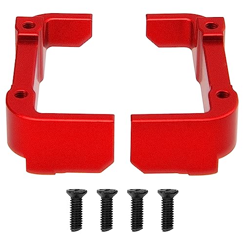 Metal Motor Mount Holder & Battery Mount Support Compatible with Wltoys 144001 144002 124016 124017 124019 124018 RC Car (Red) - color: Red