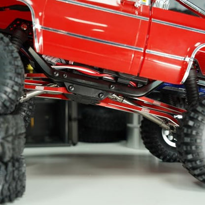 INJORA Aluminium High Clearance Links for TRX4M High Trail K10 F150（Red） - color: Red