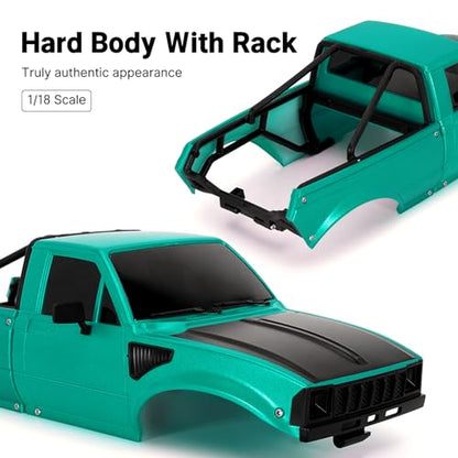 INJORA IR60 Pickup Hard Body Shell for 1/18 TRX4M Defender Bronco (Green) - color: Green