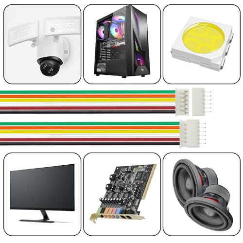 80Pcs Jst 2.0 Ph 6 Pin Connector Plug,Include 40pcs Mini 6 Pin Jst Ph2.0 Connector Plug Female with 150mm Cable Wire & 40pcs Male Micro Jst Ph2.0mm 6 Pin Connector Kit - size: Jst-2.0-Ph-6Pin-40pcs