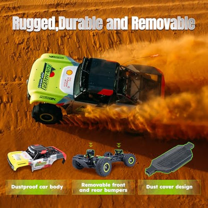 FMS 1/18 RC Truck FSC18 Ford Bronco, Officially Licensed by Ford Short Course RC Car, 4x4 Off-Road RC Crawler with LED Lights, and Quick-Release Body-RS (Race Livery B (Brushless RS)) - style: Race livery B-Brushless RS