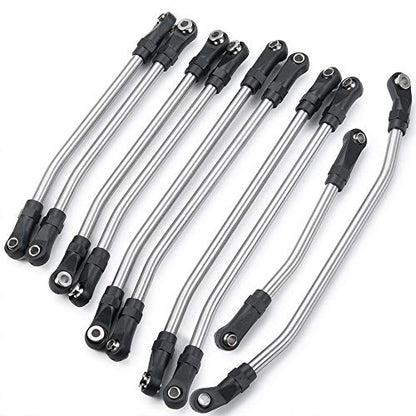 Steel 313mm Wheelbase Links End Rod RC Linkage for AXIAL SCX10-II | 1/10th SCX10-2 RC Crawler Car Upgrade Parts