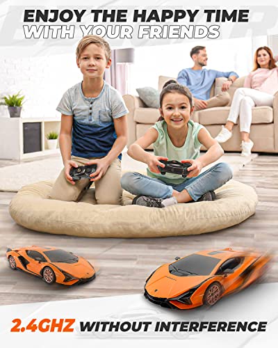 BEZGAR 1:24 Lamborghini Remote Control Car Licensed Lamborghini Sián FKP 37 | Official Lambo Replica, 2.4GHz Interference-Free Control, Ideal Toy for Boys 6-8, 8-12 & Adults, Hobby Collectible Model - color: Lambo-1:24 Lambo Sian