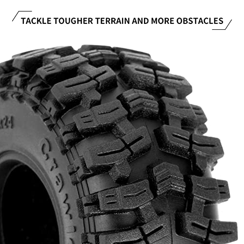INJORA 1.0 58 * 24mm Swamp Stomper S5 Tires for 1/24 1/18 RC Crawler Car
