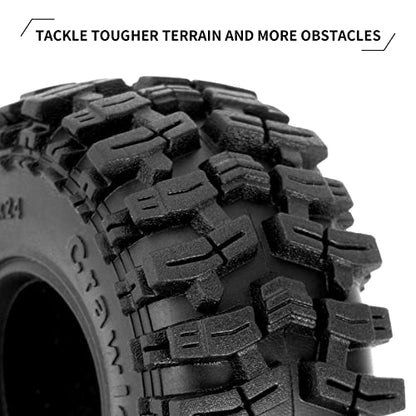 INJORA 1.0 58 * 24mm Swamp Stomper S5 Tires for 1/24 1/18 RC Crawler Car