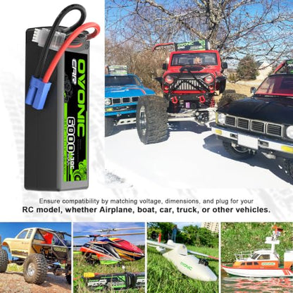 OVONIC 3S LiPo Battery 6000mAh 11.1V 130C RC Battery with EC5 Connector