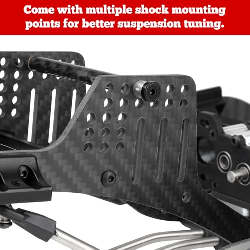 Hobbypark Carbon Fiber LCG Chassis Kit with Transmission & Drive Shaft for Axial SCX10 SCX10 II Capra 1.9 UTB and Other 1/10 RC Crawler Car DIY Builds Upgrades Parts