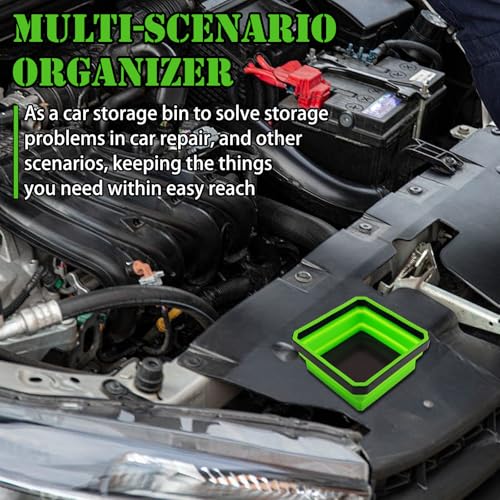 Magnetic Tray for Screws,Collapsible Magnetic Parts Tray with Double-Sided Base,Multifunctional Magnetics Tool Trays for Organizing Parts for Automotive Repair,Garage,Workshop