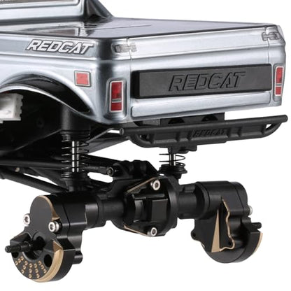 Redcat Ascent 18 8-in-1 Brass Set, 213g Black Coating Skid Plate, Steering Knuckle, Outer Portal Housing, Steering Link, Diff Cover and Servo Mount for 1/18 RC Crawler Redcat Ascent 18 Upgrades