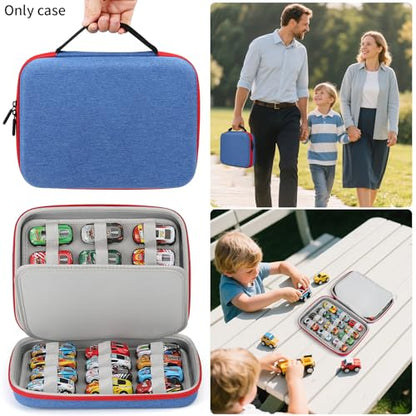 Hard Car Storage case for Diecast Cars, Storage Bag Compatible with 24 Diecast Cars, Matchbox Cars, Mini Cars, Diecast Cars Storage for Kids （Only Box）