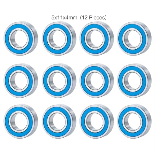 Parts For Tamiya Frog 12Pcs Metal Wheel Hub Axle Sealed Bearing Kit RC Car Truck Model Accessories Upgrade Parts