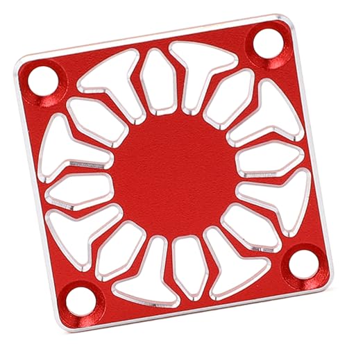 VGEBY RC Cooling Fan Cover, Universal Aluminum Alloy Protective Heatsink Cover 30x30mm Red for RC Cars, Drones, ESC Motors, Hobbyists