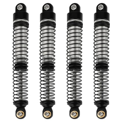 78mm Aluminum Long Threaded Shocks Absorbers Oil Damper for 1/18 RC Crawler TRX4M KUpgrade Parts (black) - color: 78mm-black