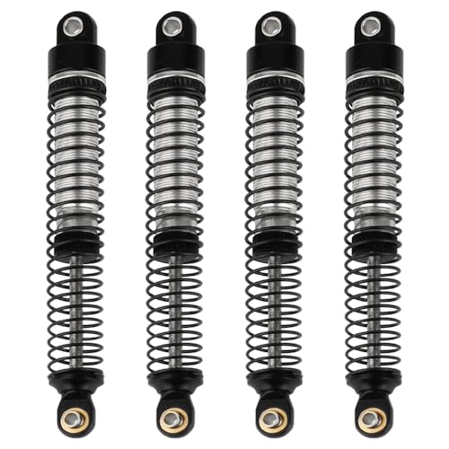 78mm Aluminum Long Threaded Shocks Absorbers Oil Damper for 1/18 RC Crawler TRX4M KUpgrade Parts (black) - color: 78mm-black