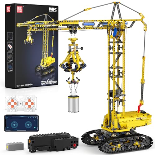 Mould King 17059 Technik Crawler Crane Advanced Building Sets, MOC Mobile Construction Model Toy with APP Remote Control for 14+ Teen/Adults, Large Vehicles Crane Building Kits for Adults(1731PCS) - style: Mobiler Turmdrehkran