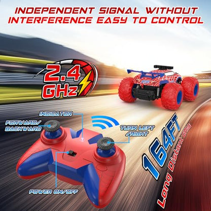 EpochAir 1:18 Remote Control Car - 20km/h 2.4GHz All Terrain Off-Road Monster Truck with Bodylights&Headlights &Headlamps, Rechargeable Toy Car Gift for 3 4 5 6 7 8 9 10-12 Year Old Boys Girls Kids | All Terrain Off-Road Monster Truck with Bodylights&Head
