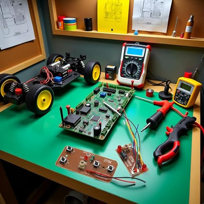 27mhz Four-Way Remote Control Board Two-Way RC Transmitter and Receiver Car Robot Model Accessories for DIY Projects(Control 2 Motors)，Remote and App Controlled Vehicles，Hobby RC Cars