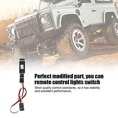 RC Controller Switch, 3 Pcs RC Receiver Controlled Switch Third Channel RC Light Remote Control Receiver Cord Switch Accessory for RC Toys Cars Trucks Crawlers