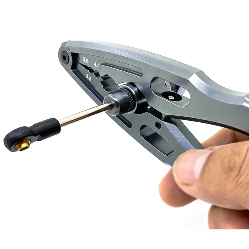 RC Car Repair Tools: Shock Pliers, Repair Pliers, Tie Rod Ball Joint Removal Tool, Repair Screwdriver Set, Small Phillips Socket, Tie Rod Adjustment Wrench, (Gray) (4-Piece Set) - color: 1 Year Ash