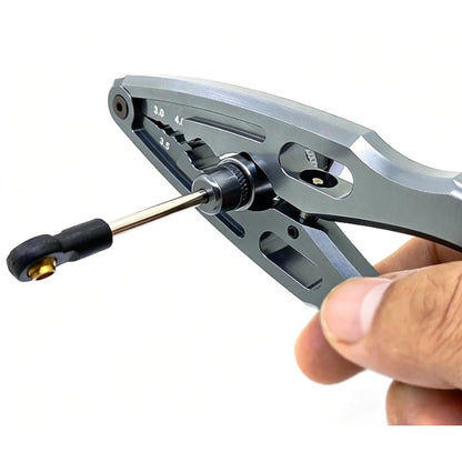 RC Car Repair Tools: Shock Pliers, Repair Pliers, Tie Rod Ball Joint Removal Tool, Repair Screwdriver Set, Small Phillips Socket, Tie Rod Adjustment Wrench, (Gray) (4-Piece Set) - color: 1 Year Ash