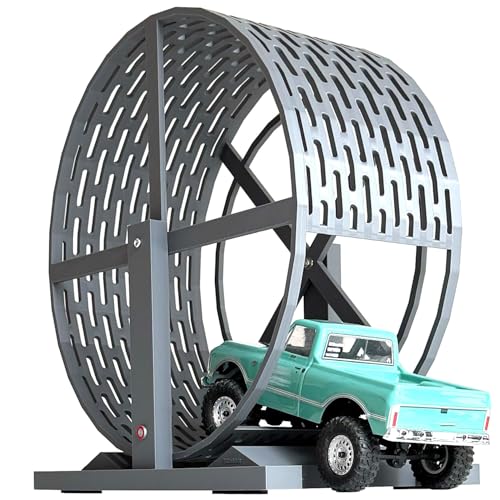 Hamster Wheel Challenge RC Crawler Obstacle for 1/24 1/30 Scale Adjustable Friction Rolling Loop Skill Training RC Course Track（NO Truck Included）
