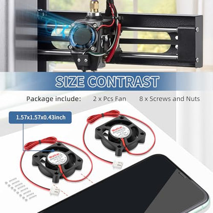 Wathai 2 Pack 4010 Fan 24V Brushless DC 40mm 24V Fan Small Replacement Fans | Small Replacement Fans 1000mm 39inch Cable for 3D Printer Ender 3 Pro 3X CR-10S Hotend Upgrade - style: 24v 2P Ball
