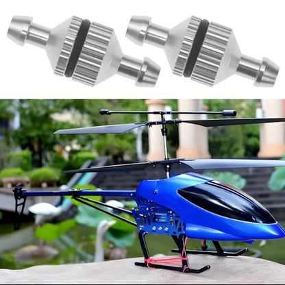 2pcs Aluminum Alloy Nitro Glow Fuel Inline Filter Replacement Part 5507450 Suitable for Model Airplanes Cars Spare Parts Sliver (25x10x5mm)