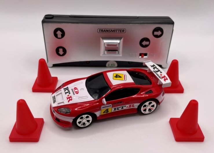Mini RC 1:58 Scale Small Pocket Portable Micro Racing Car Can Miniature Coke Can Upgraded 2.4G Wireless Radio Remote Control for Multi-Users (Qty. 1 = 1 Can) (Red) - color: Red