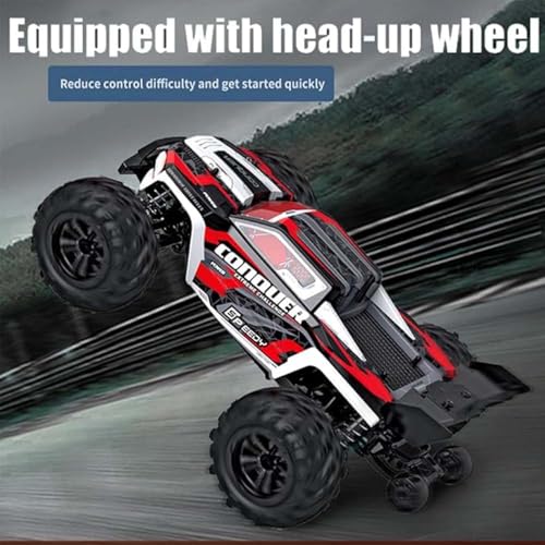 1:16 Fast RC Cars,50km/h Carbon Brush Motor High Speed RC Car for Adults, 4WD Waterproof Monster Truck, 2.4GHz All Terrain Off-Road, 3 Batteries, Green - color: 16102,3 Batteries,green