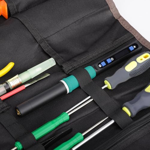 WEP 928D-IV Soldering Iron Kit with Fast Heating with C235 Tip, Dynamic Screen, Compact USB Soldering Iron with Tool Bag, Multi-Functional Cover, Type-C Charging, Sleep Mode, PD/QC Protocols - style: Upgraded Style