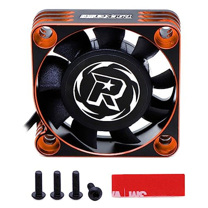 Surpass Hobby 40mm RC Motor Cooling Fan,16000RPM ESC Cooling Fan for 1/8 1/10 RC Truck Car Diameter 40mm Blrushless Motor（Orange&Black） - style: Orange