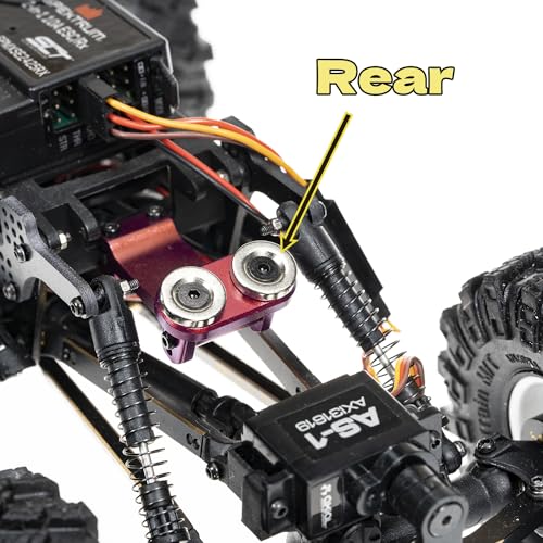RampCrab AX24 Invisible Body Shell Mount, Magnetic Body Post Set for 1/24 RC Crawler Car AX24 XC-1 Upgrades Accessories, Aluminium Alloy, Red - color: red