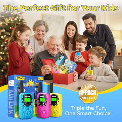 Walkie Talkies for Kids Rechargeable, 2000 mAH Last 3-4 Days 2 Way Radios Toys for 3-12 Year Old Boys Girls to Outside, Camping, Hiking Birthday Holiday Easter Basket Stuffers Presents - color: Rechargeable