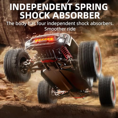 X-Verse SG316 MAX Fast RC Cars for Adults Max 50 mph, 1/16 Brushless Motor Off Road Remote Control Truck, 4WD High Speed Drift RC Car, All Terrain RC Truggy (3 Battery) - color: Sg316max Gray