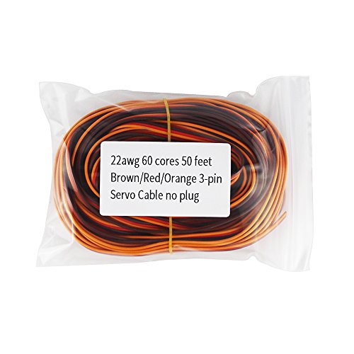 50 feet 22AWG Servo Extension Cable Wire Extended Wiring 60 Cores Cord Lead for RC Helicopter Drone Cars DIY Accessories