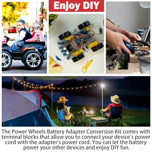 2 Packs Power Wheel Adapter for V20 Craftsman 20V Battery Adapter Power Wheels Battery Converter Kit with Fuses & Wire Terminals, 14AWG Wire, Power Connector for DIY Rc Car Toys, Robotics,Rc Truck - style: for V20 Craftsman 20V Battery