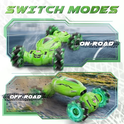 Nitigo Gesture RC Car Hand Controlled RC Car Toys for Boys Girls 6-12 | 2.4GHz 360° Rotation 4WD Gesture Sensing RC Stunt Car with Light & Music, Birthday Gifts for Kids