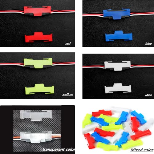 skrnrhrery Servo Cable Clip Lock, 20pcs Servo Extension Cable Safety Connector Clips Lead Wire Lock, for Rc Servo Expansion Cable Or Servo Y Adapter Cable, Jr Servo Cable Kit. (Yellow)… - color: (Yellow)