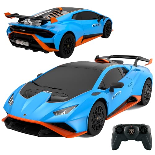 BEZGAR 1:24 Official Licensed Lamborghini Huracan STO Remote Control Car | Official Lamborghini Toy Car replica,2.4G stable signal,rubber racing tires,ideal gift toy for boys ages 4-7, 8-12 and adults - color: Lambo-1:24 Lambo Huracan Sto