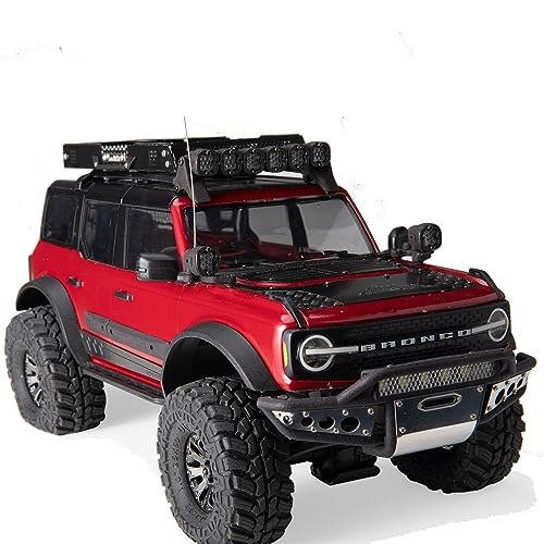 6 LED Lights Roof Lamp Headlights Multi-Function Spot Light Bar Compatible for Axial SCX24 TRX4M 1/24 1/18 RC Crawler Car Upgrade Parts - color: Headlights