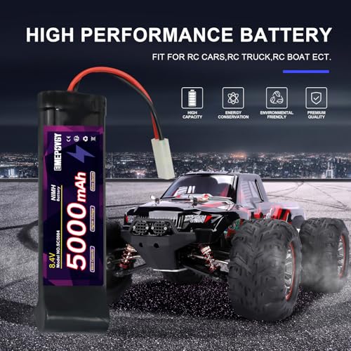 8.4V RC NiMH Battery 5000mAh Capacity Rechargeable 7-Cell Flat Battery Pack (TMY Plug) - color: 8.4V