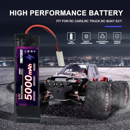 8.4V RC NiMH Battery 5000mAh Capacity Rechargeable 7-Cell Flat Battery Pack (TMY Plug) - color: 8.4V