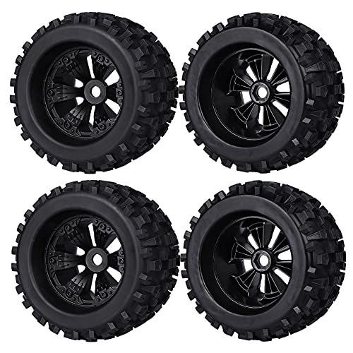Aimrock 17mm Hex 3.8 RC Wheels and Tires Pre-glued Combo for 1/10 Traxxas Maxx Tmaxx E-Revo Revo 3.3 1/8 Arrma Kraton Outcast Notorious 6S Redcat RC Monster Truck Off-Road Car, Set of 4