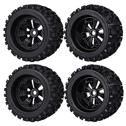 Aimrock 17mm Hex 3.8 RC Wheels and Tires Pre-glued Combo for 1/10 Traxxas Maxx Tmaxx E-Revo Revo 3.3 1/8 Arrma Kraton Outcast Notorious 6S Redcat RC Monster Truck Off-Road Car, Set of 4