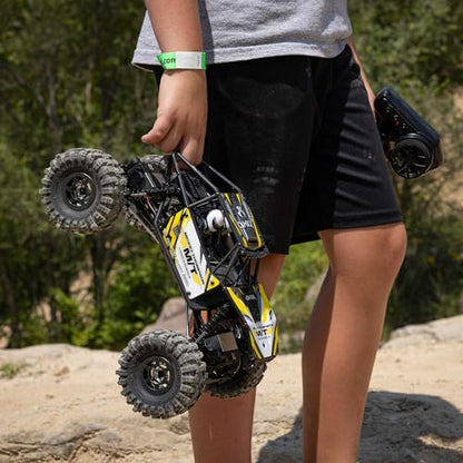 Axial RC Truck UTB18 Capra 4WS 1/18th 4x4 RTR (Comes with Everything Needed to Run), Yellow, AXI-1750T2 - color: Yellow