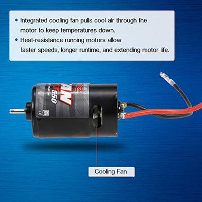 GoolRC 550 12T Brushed Motor for 1/10 HSP HPI WLtoys Kyosho Traxxas RC Off-Road Car - size: 12T