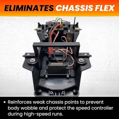 SplashNColor Body Mount Brace Compatible with Tamiya Lunchbox – Front or Rear Chassis Support | Reinforced Electronics Area Guard | Stable RC Handling Upgrade