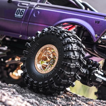 INJORA 1.0 Brass Beadlock Wheel -4.7mm Offset Rim for 1/24 1/18 RC Crawler SCX24 FCX24 TRX4M Ascent18 Upgrade(W1011)