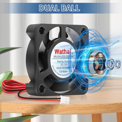 Wathai 2 Pack 4010 Fan 24V Brushless DC 40mm 24V Fan Small Replacement Fans | Small Replacement Fans 1000mm 39inch Cable for 3D Printer Ender 3 Pro 3X CR-10S Hotend Upgrade - style: 24v 2P Ball