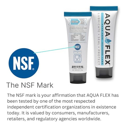 Beaver Island Aqua Flex Silicone Grease, NSF Registered Food-Grade, 50g | Lubricates & Protects O-Rings, Gaskets & Seals; for Pool & Spa Equipment; Multi-Purpose; Long-Lasting; Scuba & Dive Gear